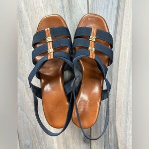 Italian Shoemakers Black and Brown Sandals